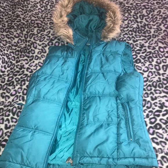Maurices Jackets & Blazers - Turquoise Puffer Vest